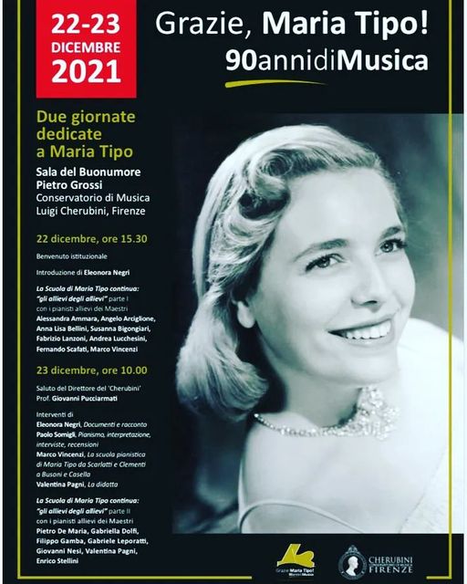 Scopri di più sull'articolo 22 e 23 dicembre 2021 – Due giornate dedicate a Maria Tipo che compie 90 anni