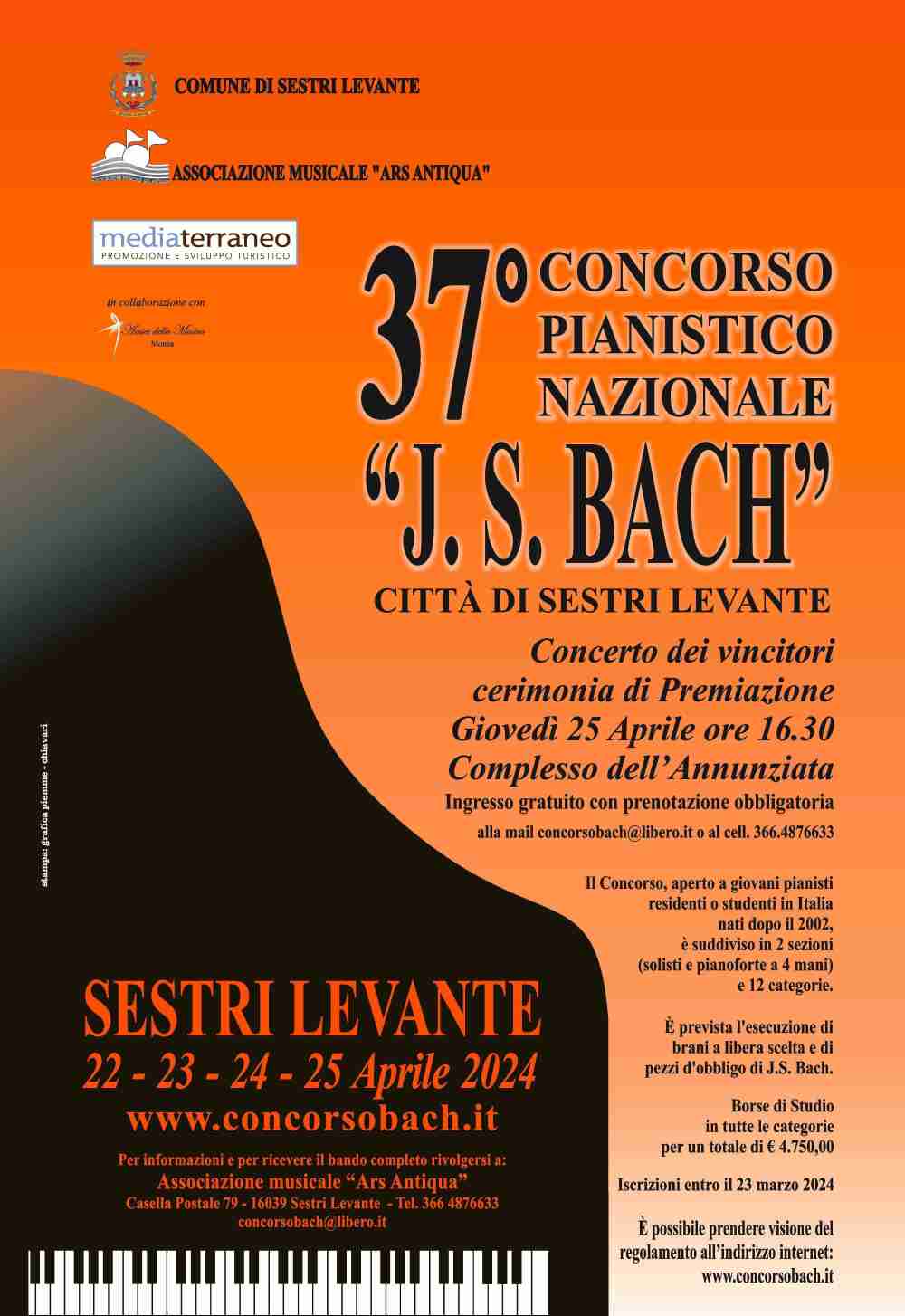 Scopri di più sull'articolo Componente della Giuria -37° Concorso Pianistico Nazionale J.S. BACH – Aprile 2024