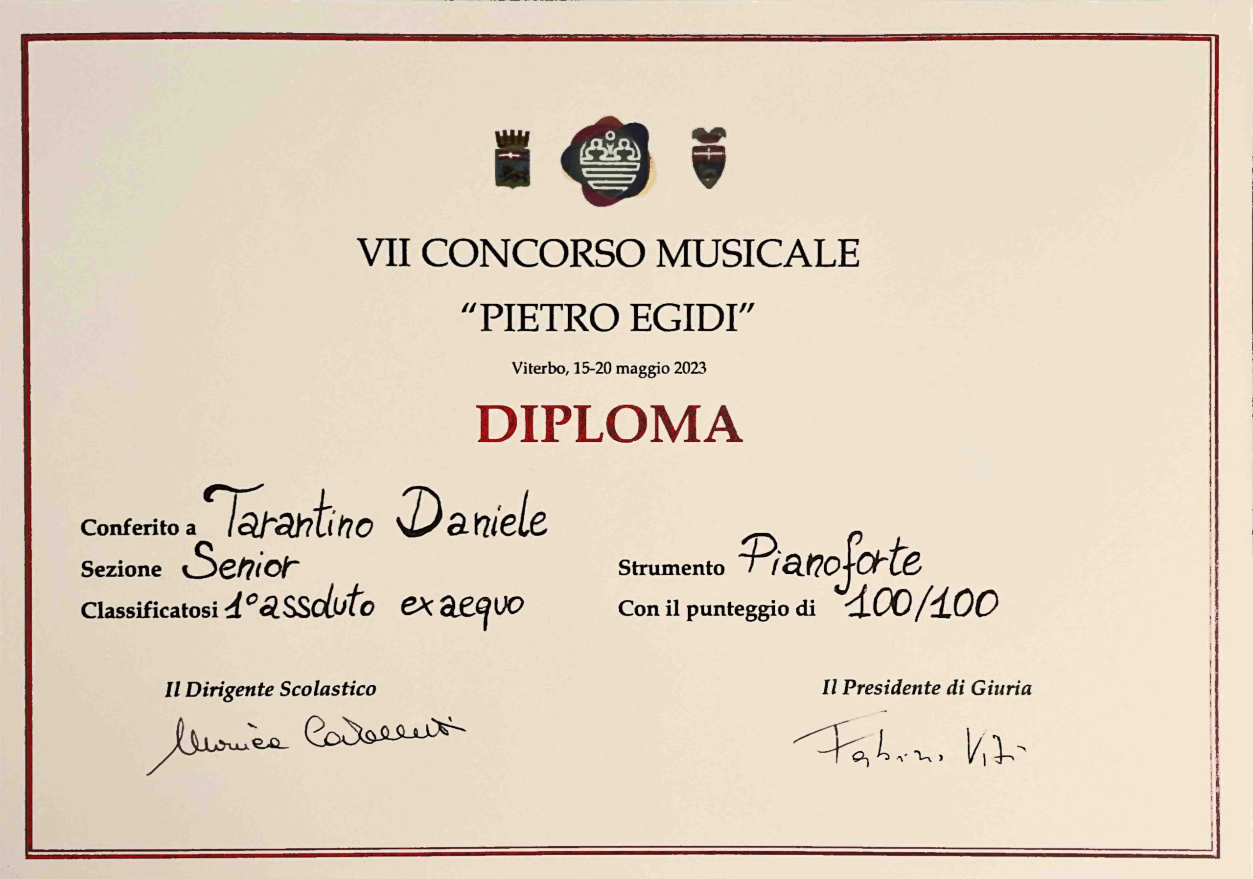 pianoforte primo assoluto ex aequo Egidi