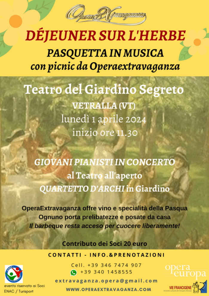 Scopri di più sull'articolo Lunedì 1 Aprile 2024 – Il giardino segreto – Vetralla