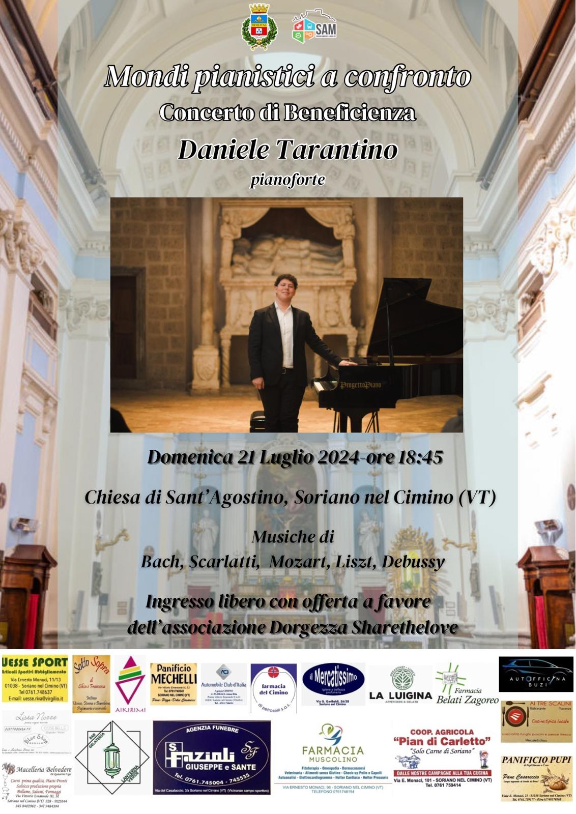 Scopri di più sull'articolo Domenica 21 luglio 2024 – Chiesa di Sant’Agostino – SORIANO NEL CIMINO