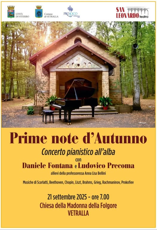 Scopri di più sull'articolo Domenica 21 settembre 2025 – Chiesa della Madonna della Folgore – VETRALLA