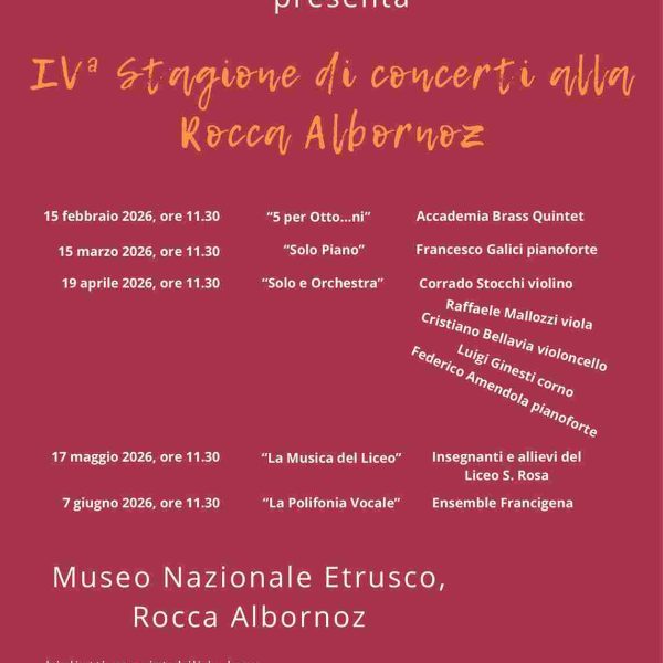 Domenica 17 maggio 2026 – Rocca Albornoz  – VITERBO