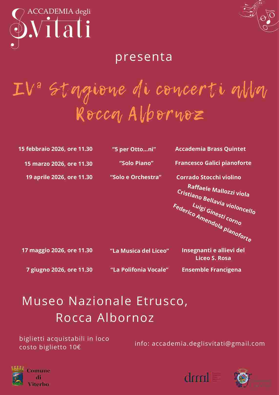 Scopri di più sull'articolo Domenica 17 maggio 2026 – Rocca Albornoz  – VITERBO